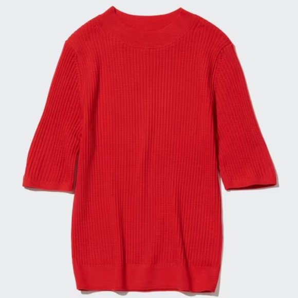 UNIQLO EXTRA FINE MERINO RIBBED MOCK NECK SWEATER - Picture 1 of 8